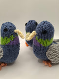 Knitted pigeon ornament