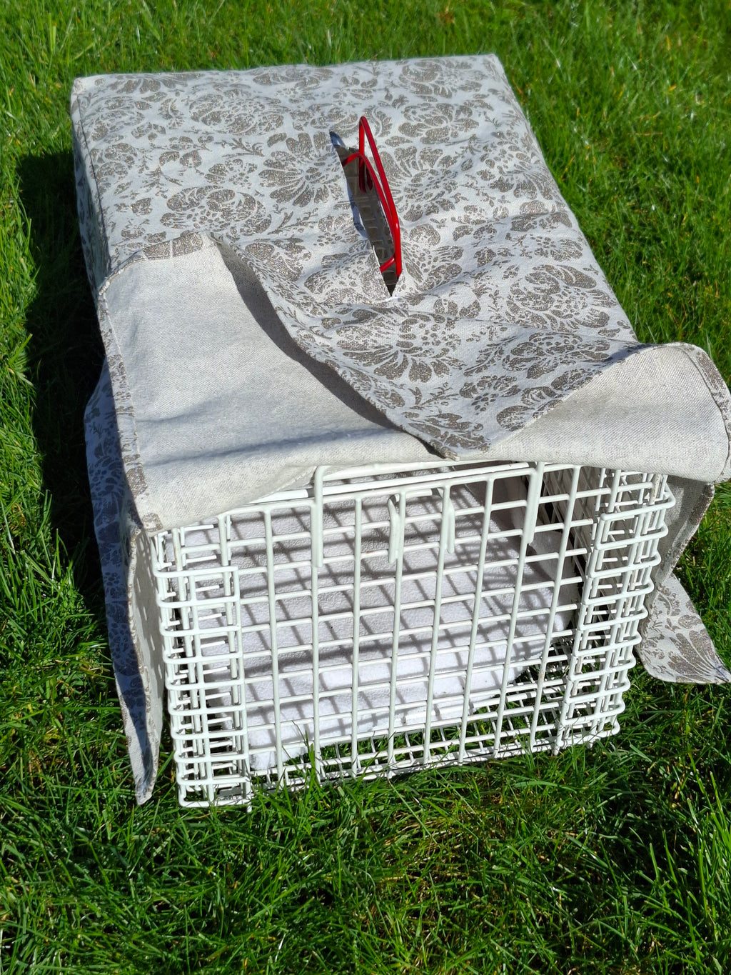 Cat carrier cover cotton/linen fabric
