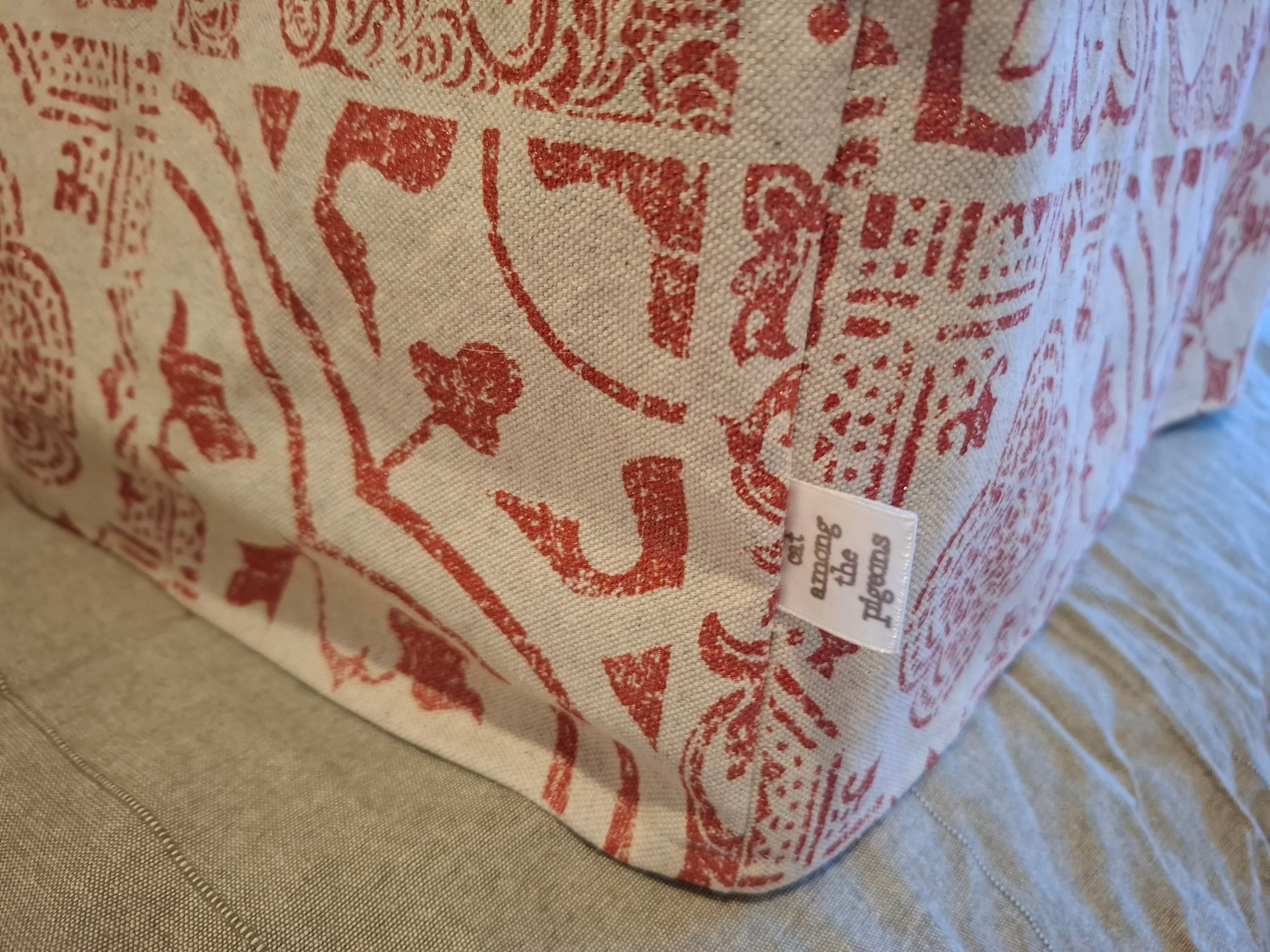 Cat carrier cover cotton/linen fabric